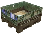 UB293P/2 USED COLLAPSIBLE PLASTIC BOX&nbsp;&nbsp;Fully collapsible plastic box from HDPE. Solid sides and perforated base.
Free access on short dimension. Black bases with coloured sides. Generally
good condition.