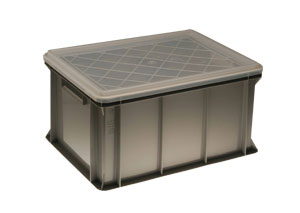 1000USES 20ltr STACKING BOX & LID  TU2039. Useful Strong Stacking Boxes.&nbsp;&nbsp;Plastic Box