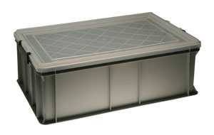  1000USES 45ltr STACKING BOX & LID - TU2049. Useful Strong Stacking Boxes. &nbsp;&nbsp;Plastic Boxes